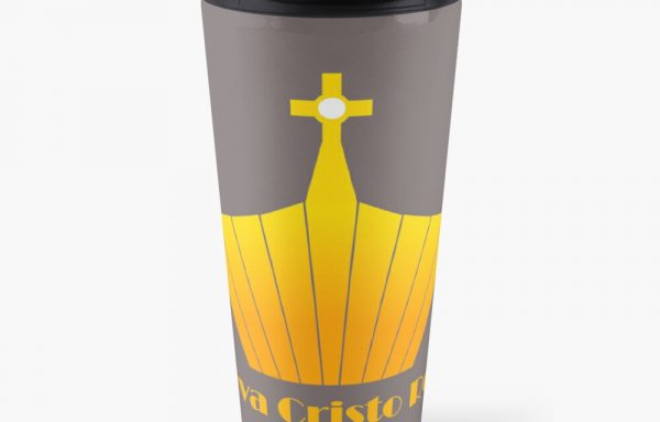 Viva Cristo rey Taza de café de viaje